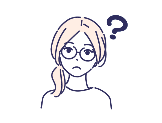 疑問のある顔　イラスト
