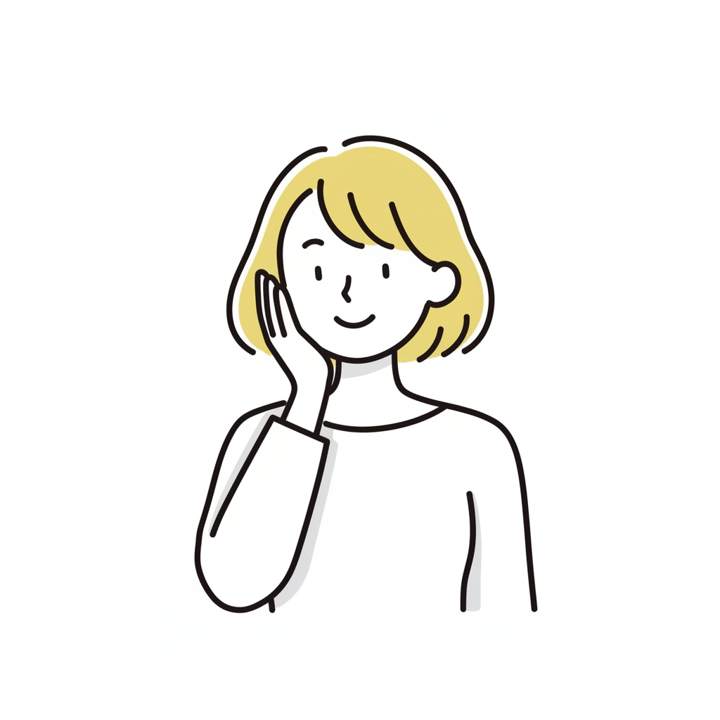 美肌補正　イラスト